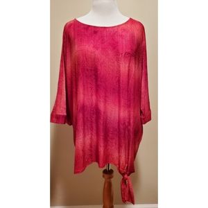 Avenue Red/Orange Top w/Tie